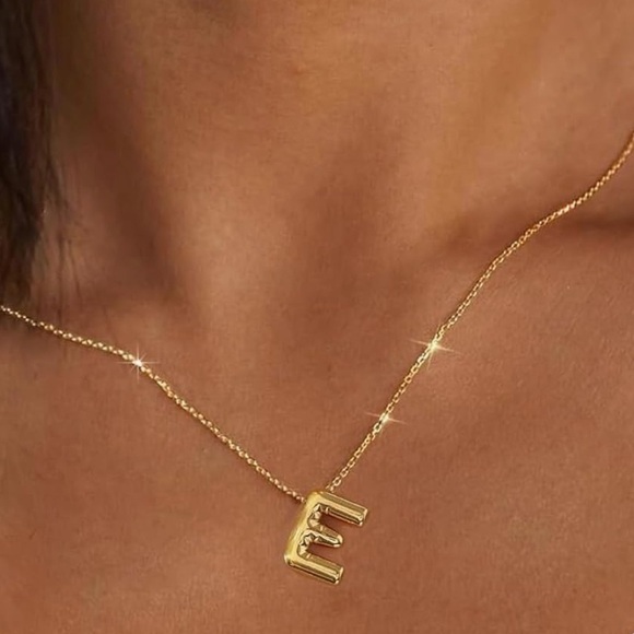 None Jewelry - BRAND NEW, STILL IN THE PACKAGE Trendy Bubble Initial Charm and Necklace